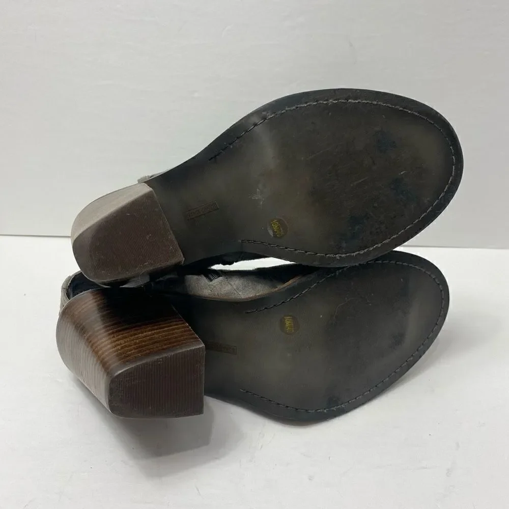 VINCE CAMUTO KORAL Womens Slingback Open Toe Ankle Boots SIZE 10M/40 grey Suede
